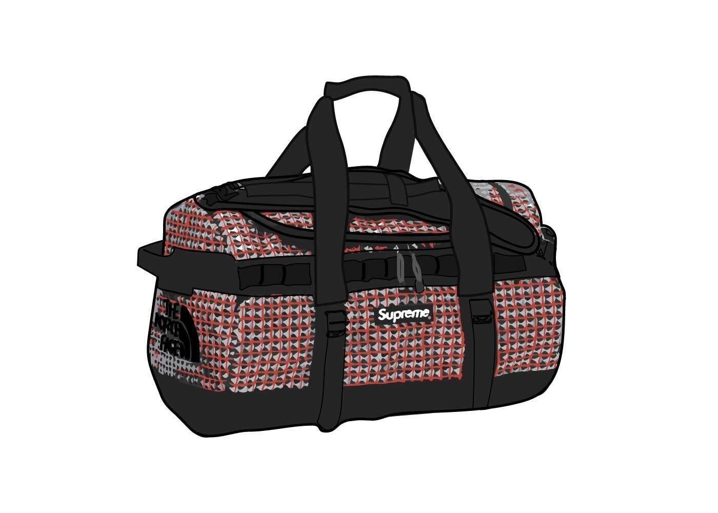 Supreme The North Face Studded Small Base Camp Duffle Bag Red (SS21)