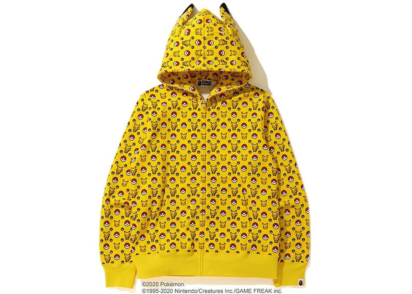 Bape X Pokemon Full Zip Hoodie Yellow Fw を安心売買 モノカブ
