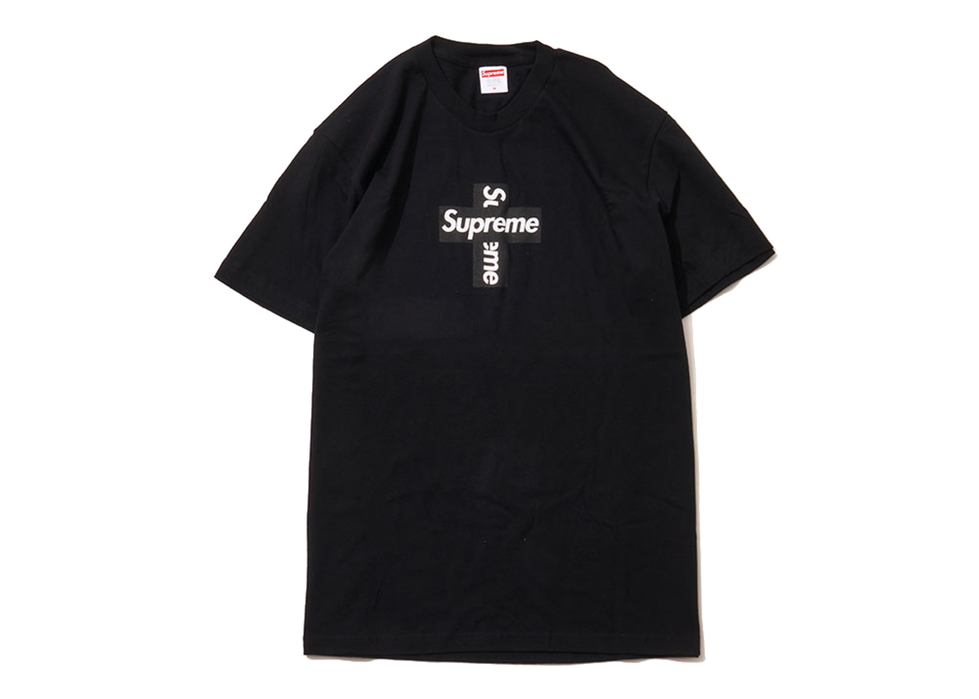 Supreme cross box logo tee black Clearance