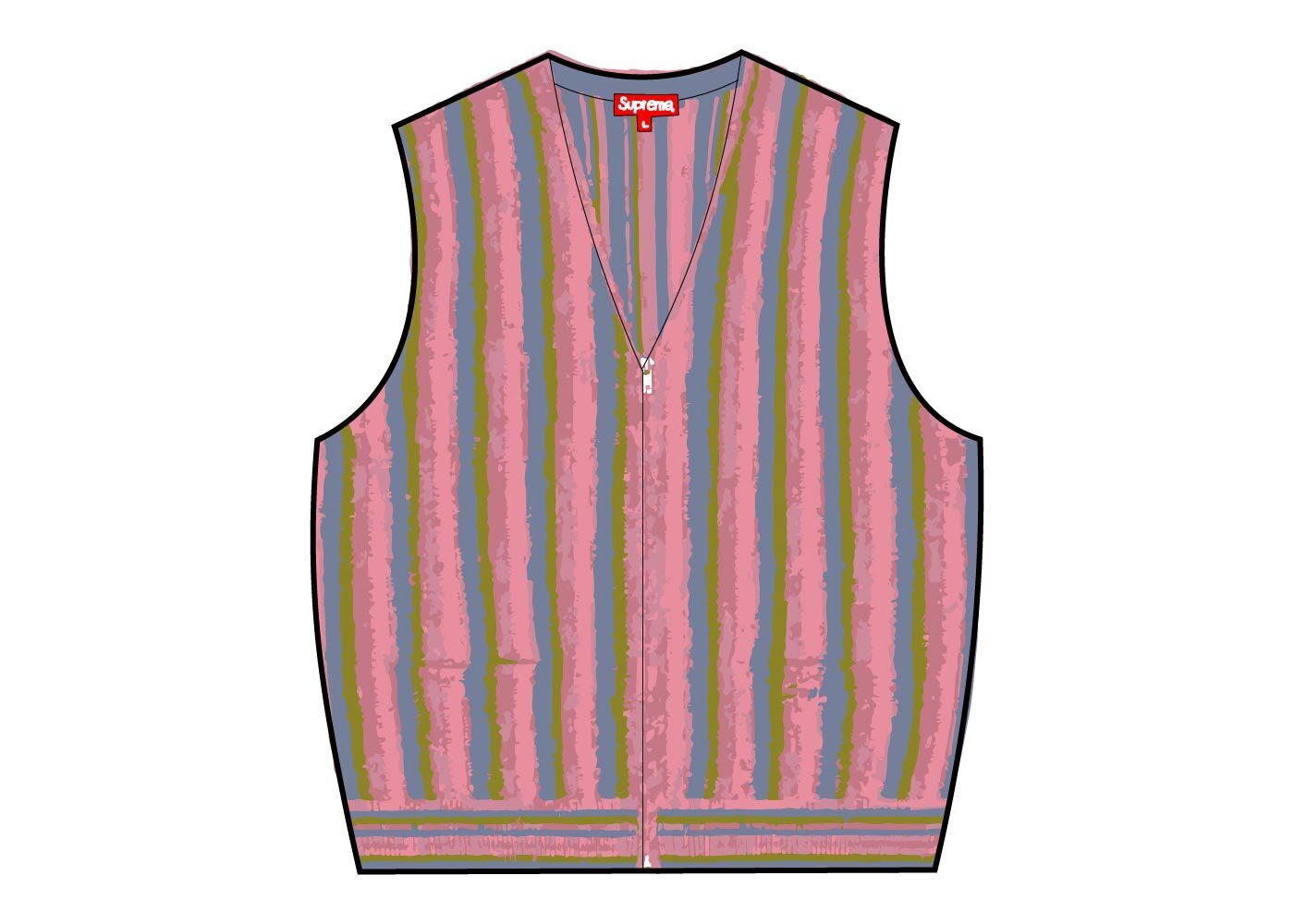 Supreme Stripe Sweater Vest Pink Ss21 を安心売買 モノカブ