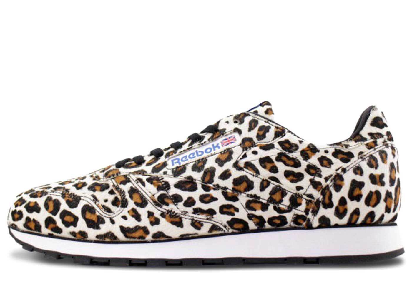 reebok leopard print trainers