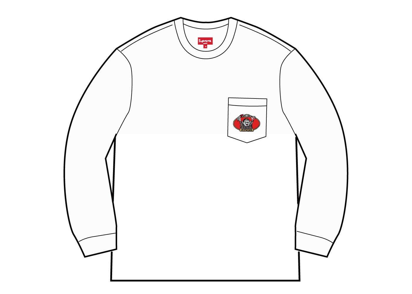 supreme pocket tee white