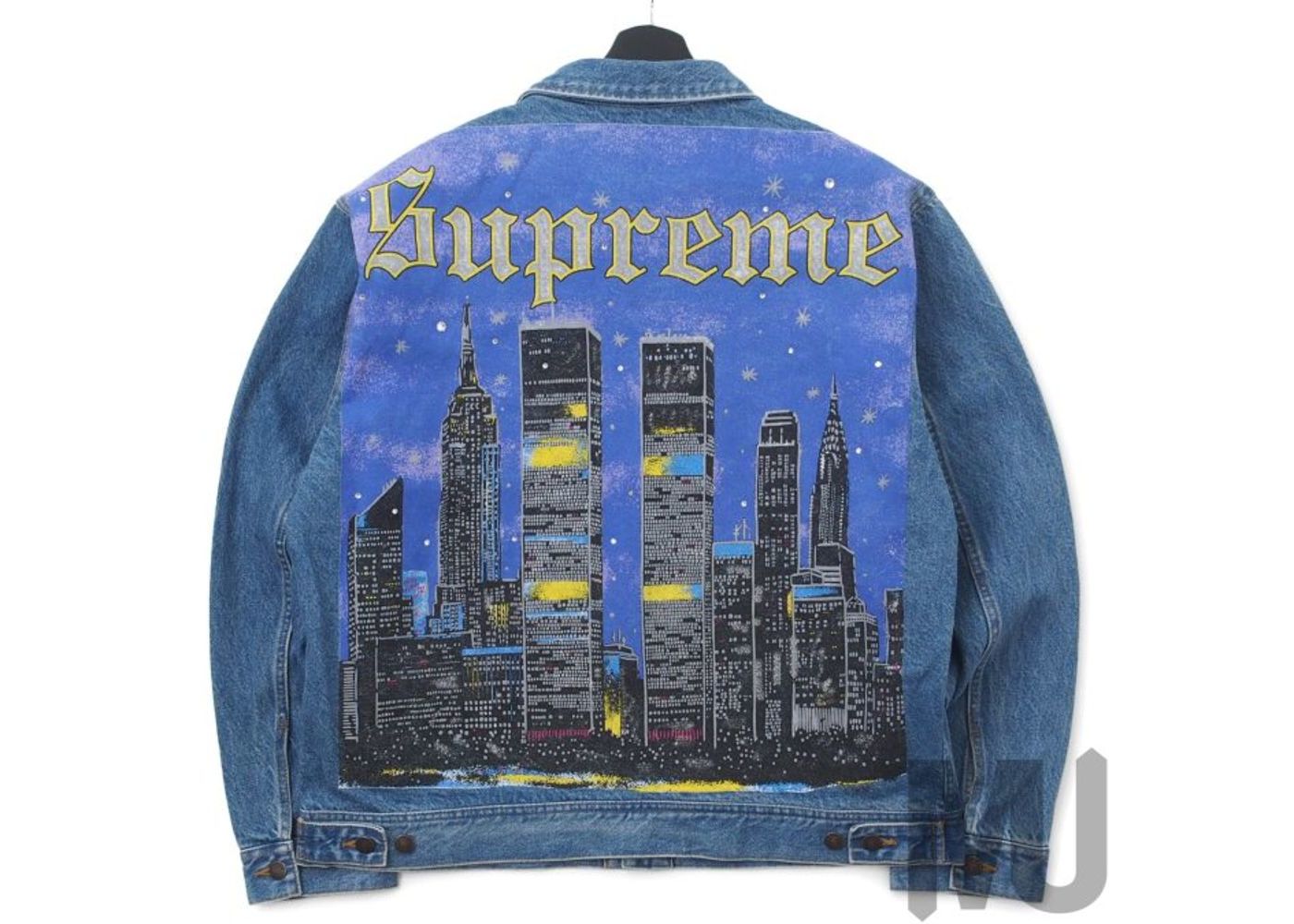 supreme new york painted trucker jacket
