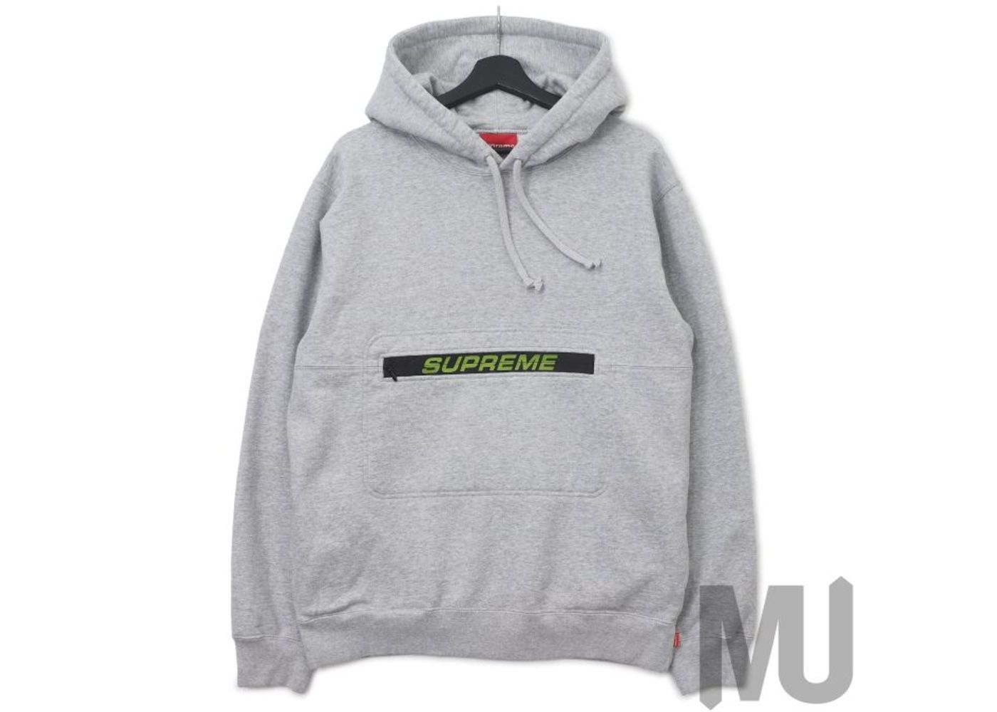 supreme zip pouch hooded sweatshirt black