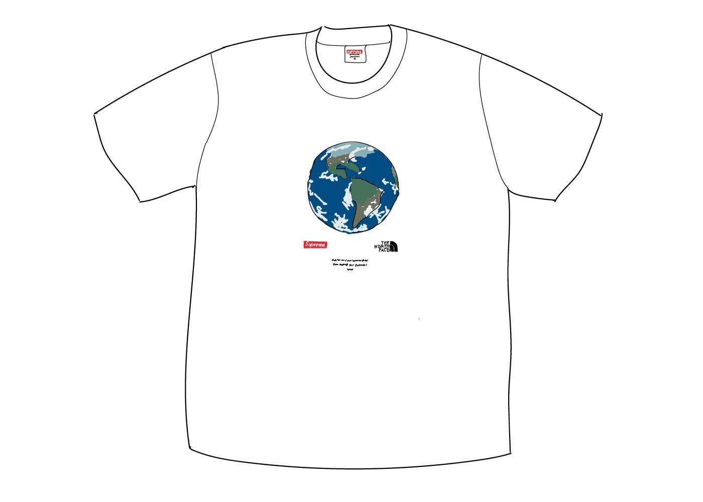 supreme tnf one world tee