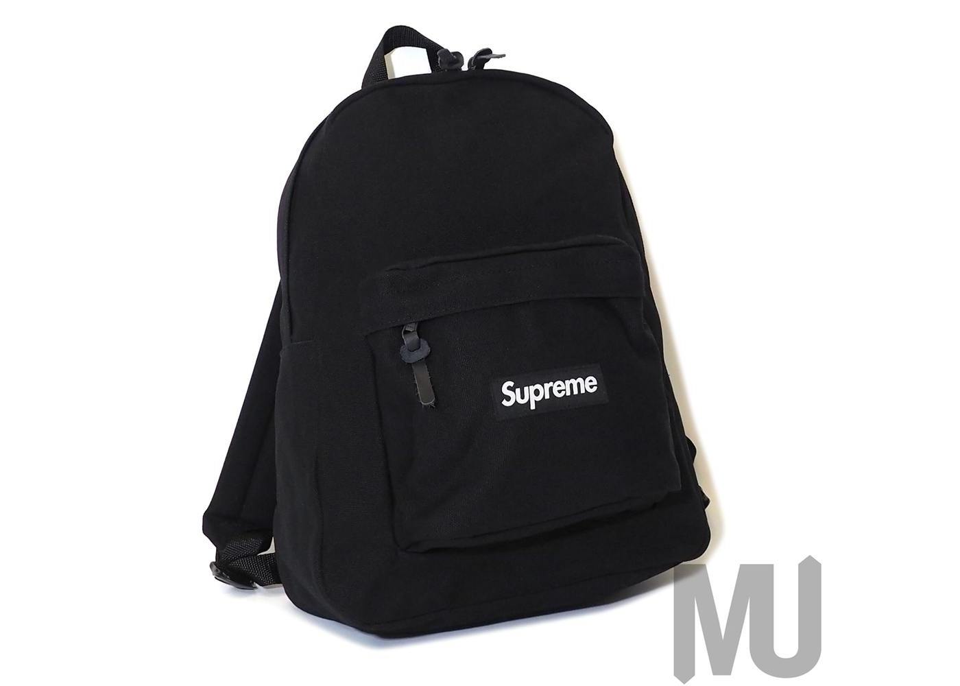 supreme canvas backpack black