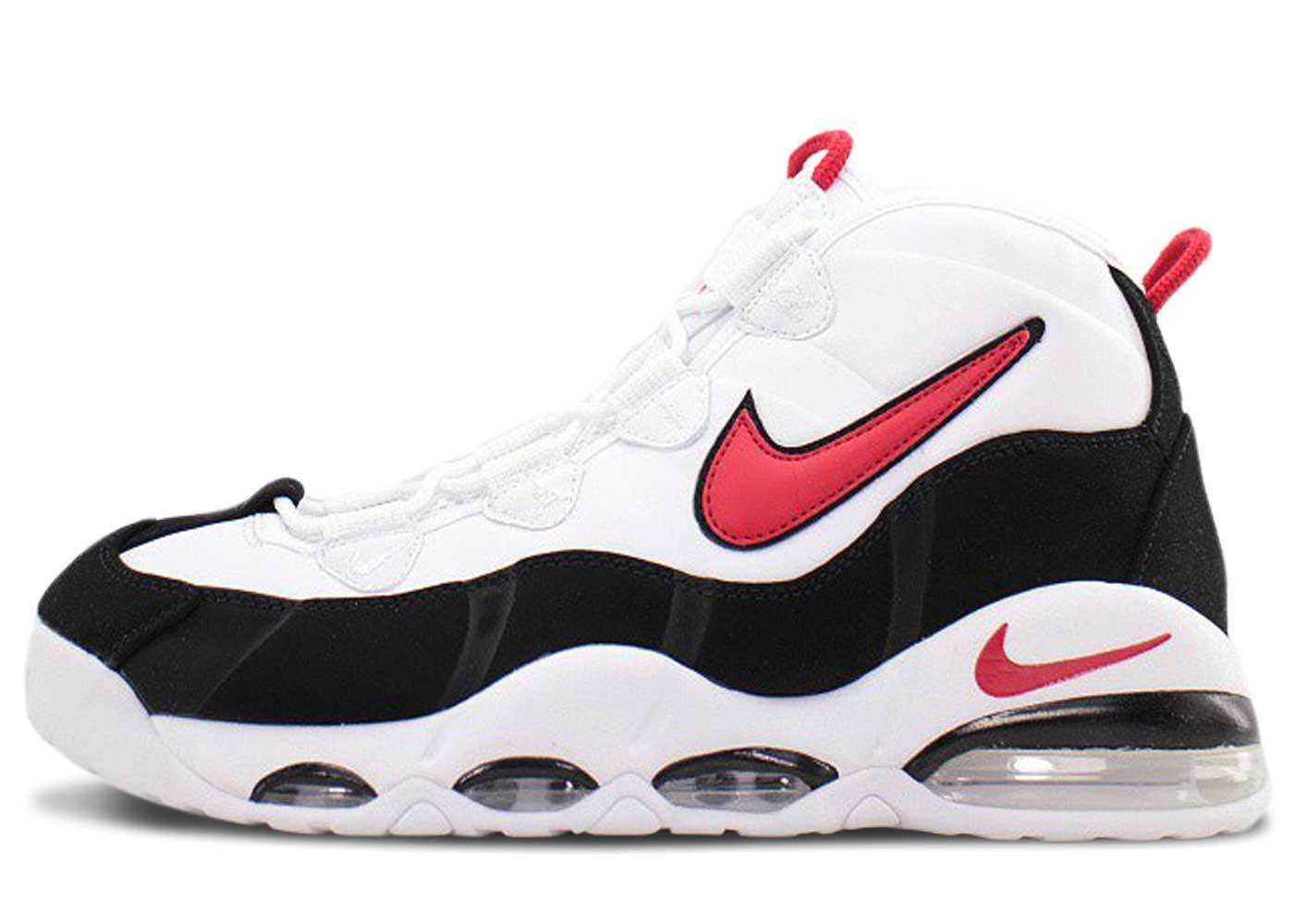 nike air max uptempo 95 white black red