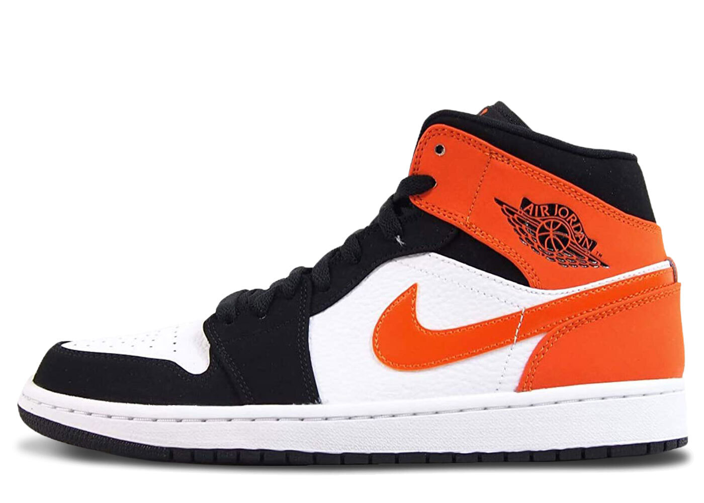 air jordan 1 mid black starfish white