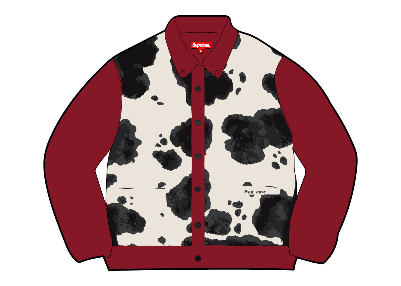supreme cow print hoodie