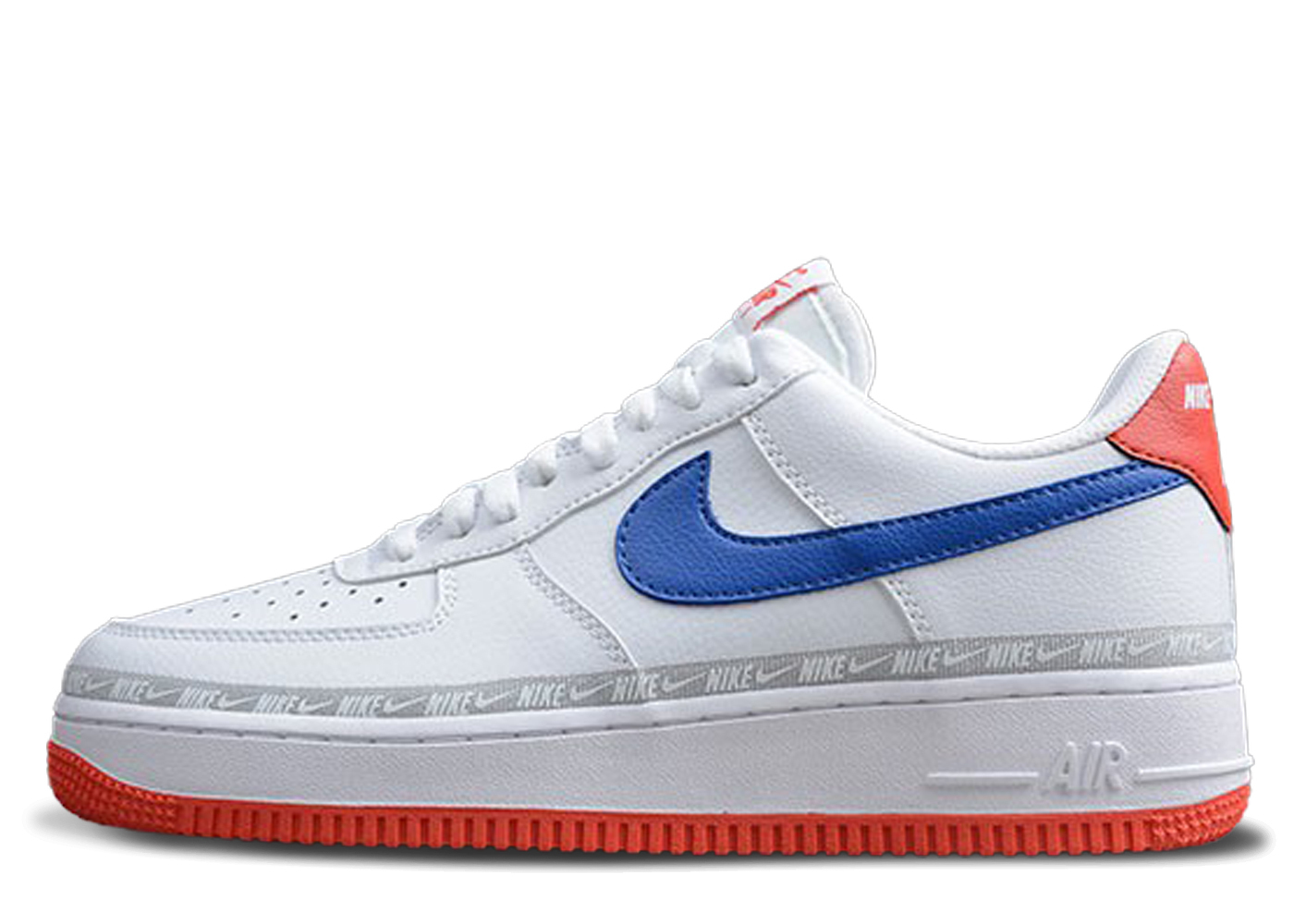 blue and red air force ones