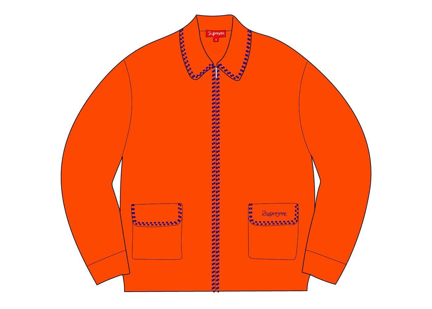 supreme checkerboard zip up sweater