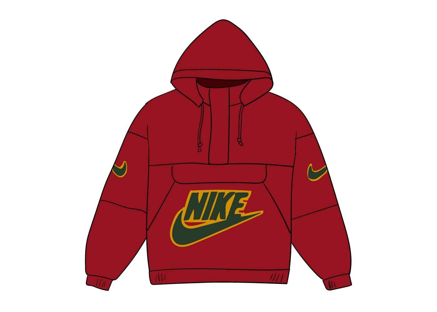 Supreme Nike Leather Anorak Redãå®å¿å£²è²· -ã¢ãã«ã