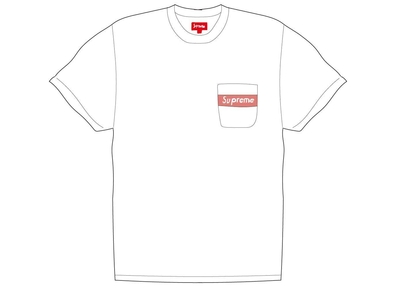 supreme pocket tee white