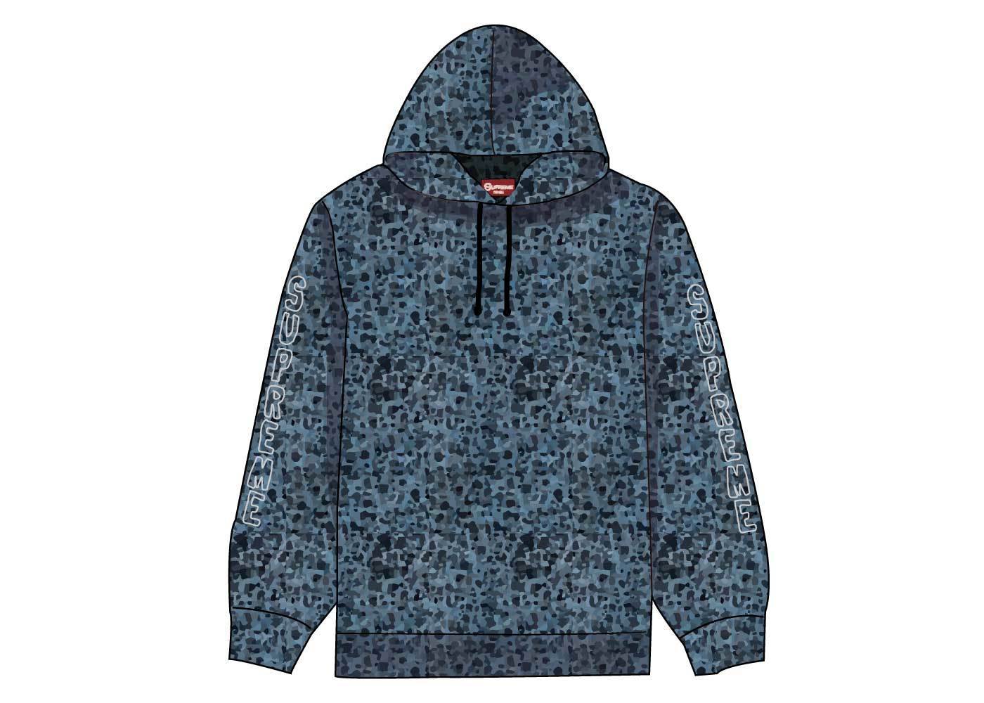 Supreme Marble Hooded Sweatshirt Orange 