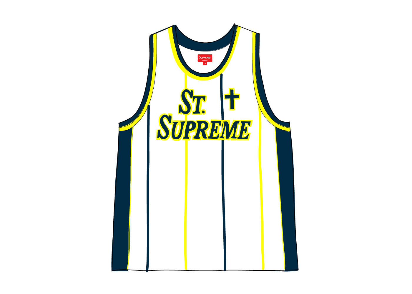st supreme basketball jersey