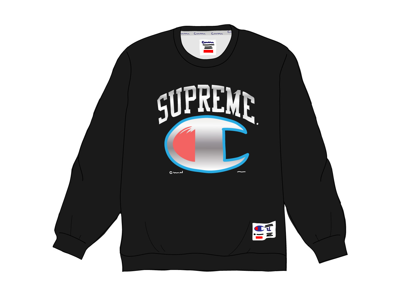 Supreme Champion Chrome Crewneck Blackを安心売買 -モノカブ Supreme Champion Chrome Crewneck Blackを安心売買 -モノカブ