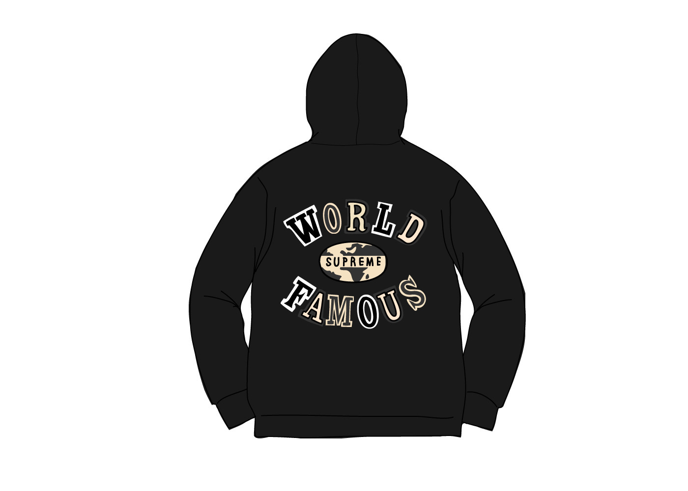supreme world famous sweatshirt