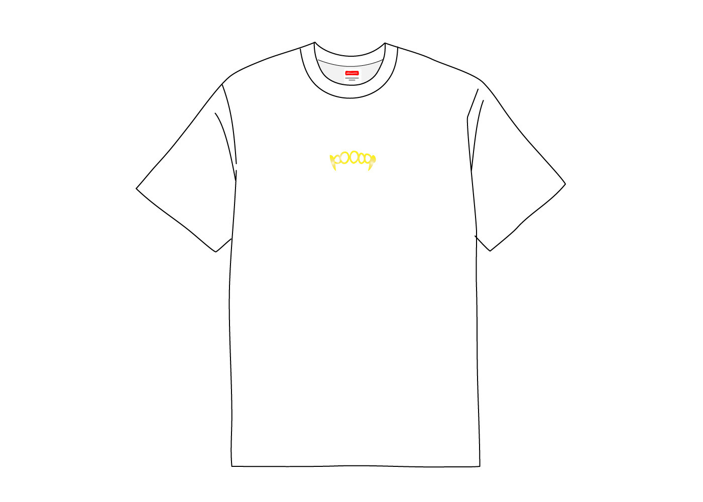 supreme fronts tee white
