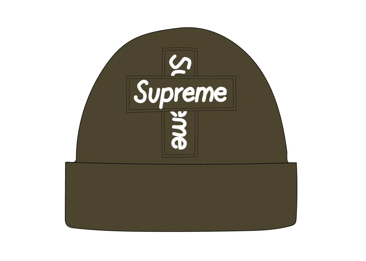 在庫あり Supreme New Era Cross Box Logo Beanie Light Oliveを安心売買 モノカブ