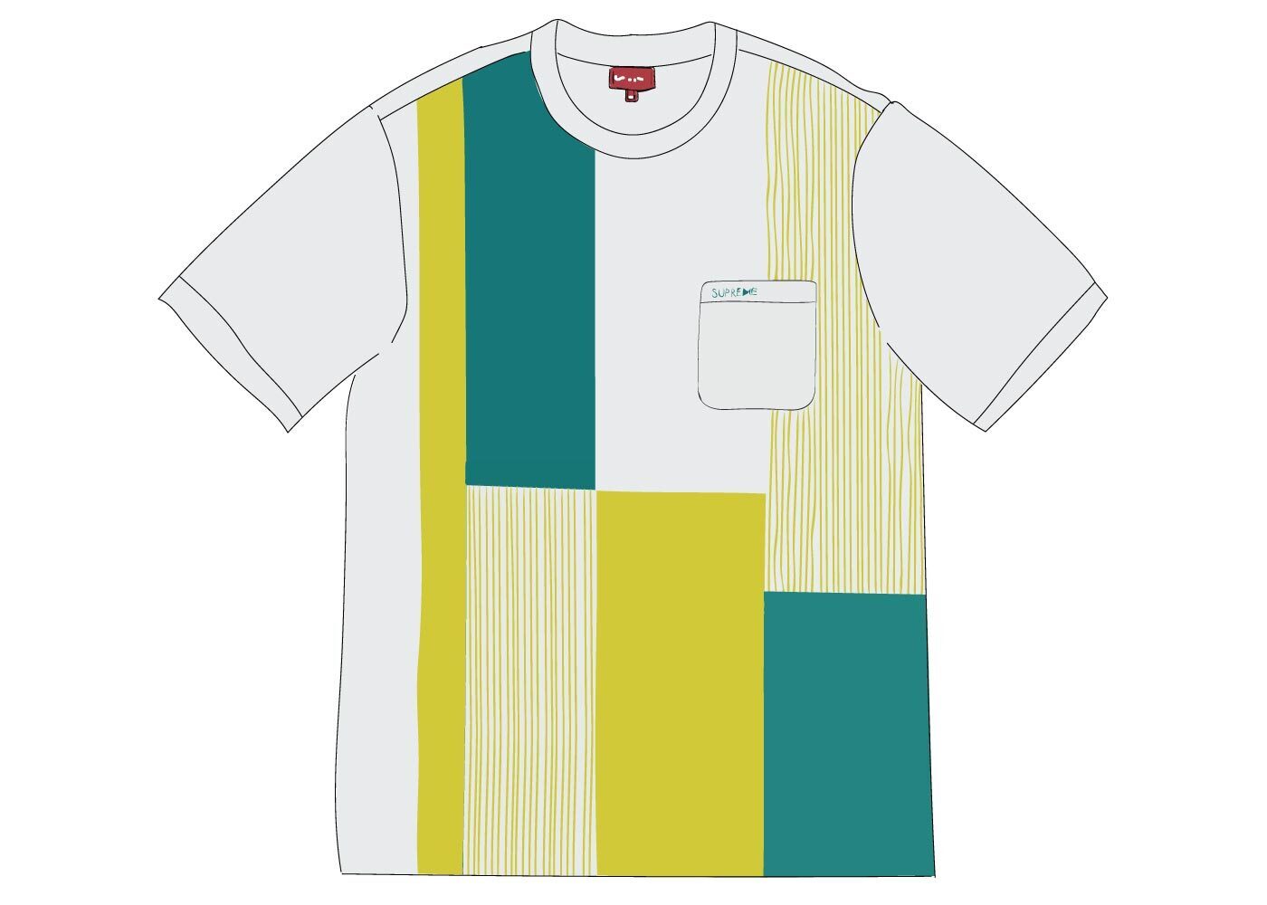 supreme pocket tee white