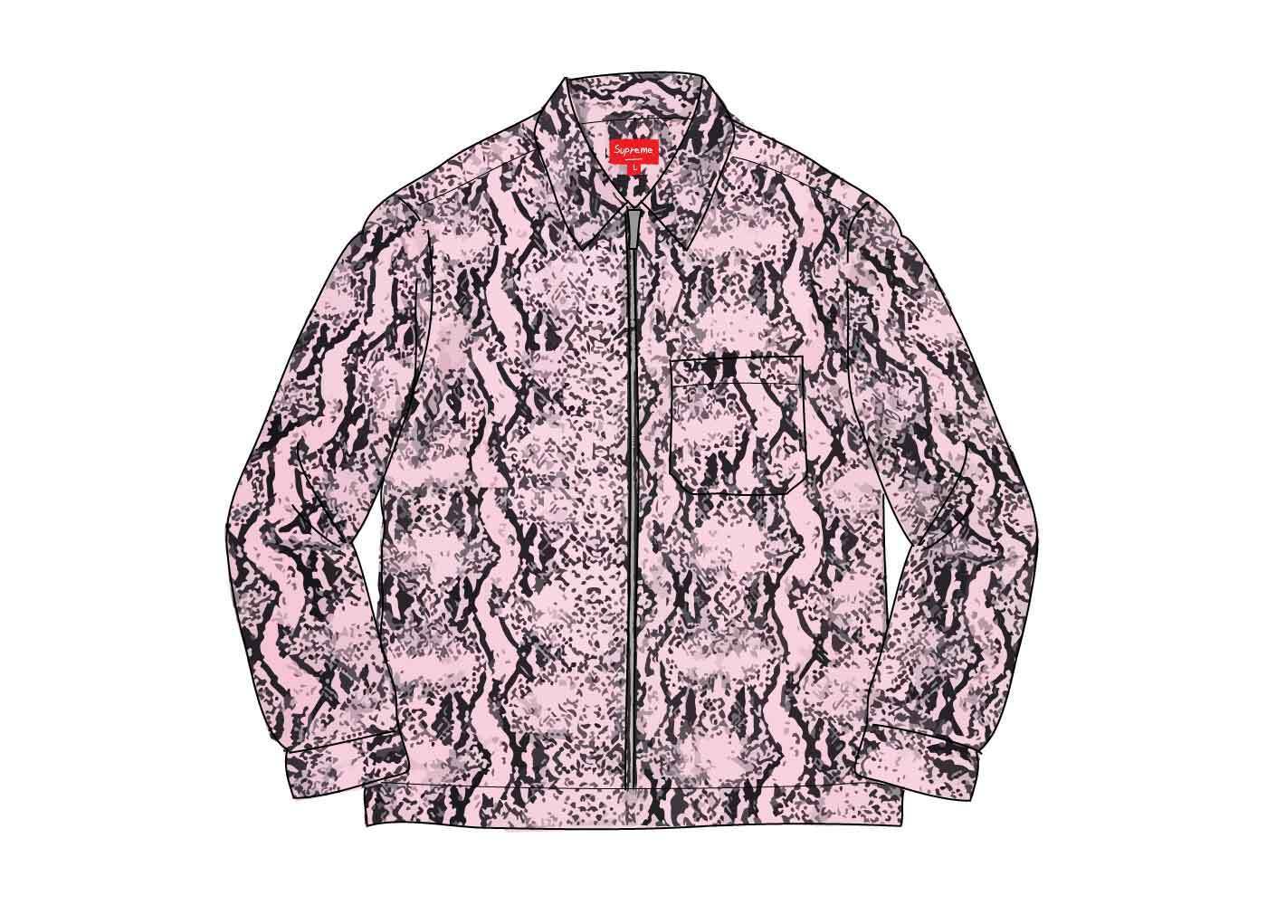 Supreme Snakeskin Corduroy Zip Up Shirt 