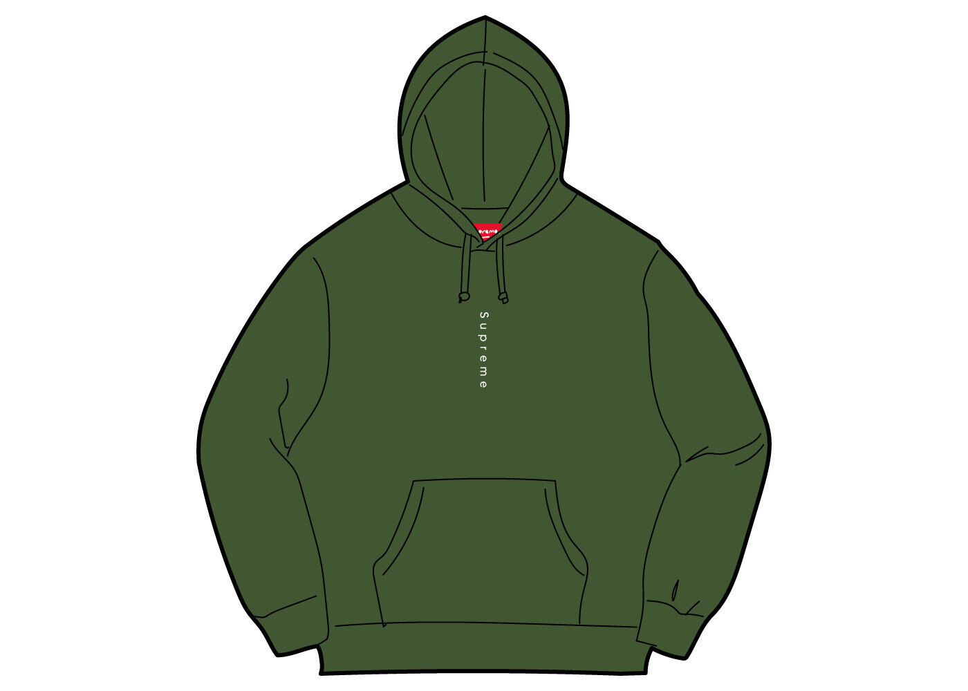 Supreme Micro Logo Hooded Sweatshirt 