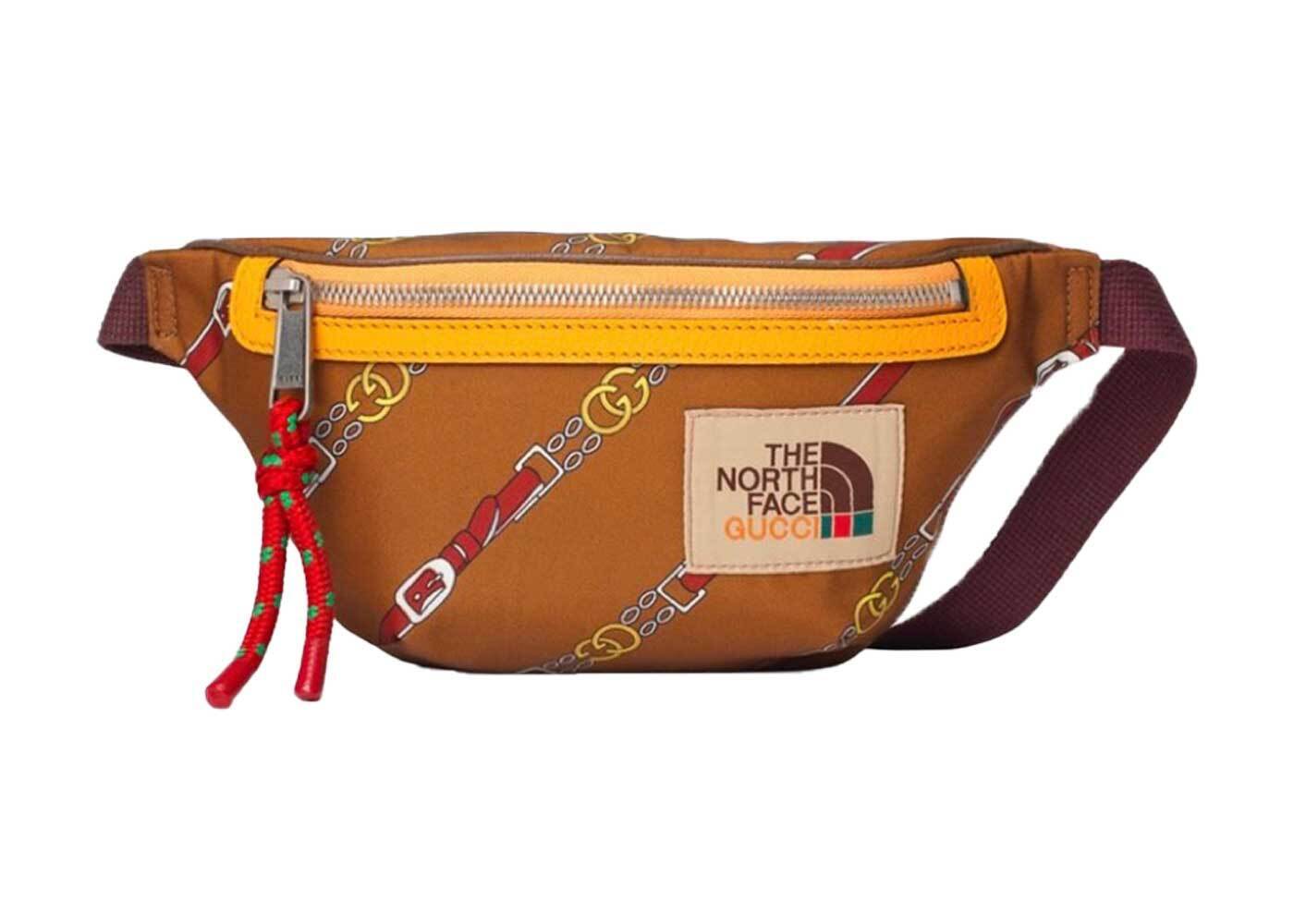 orange north face bum bag