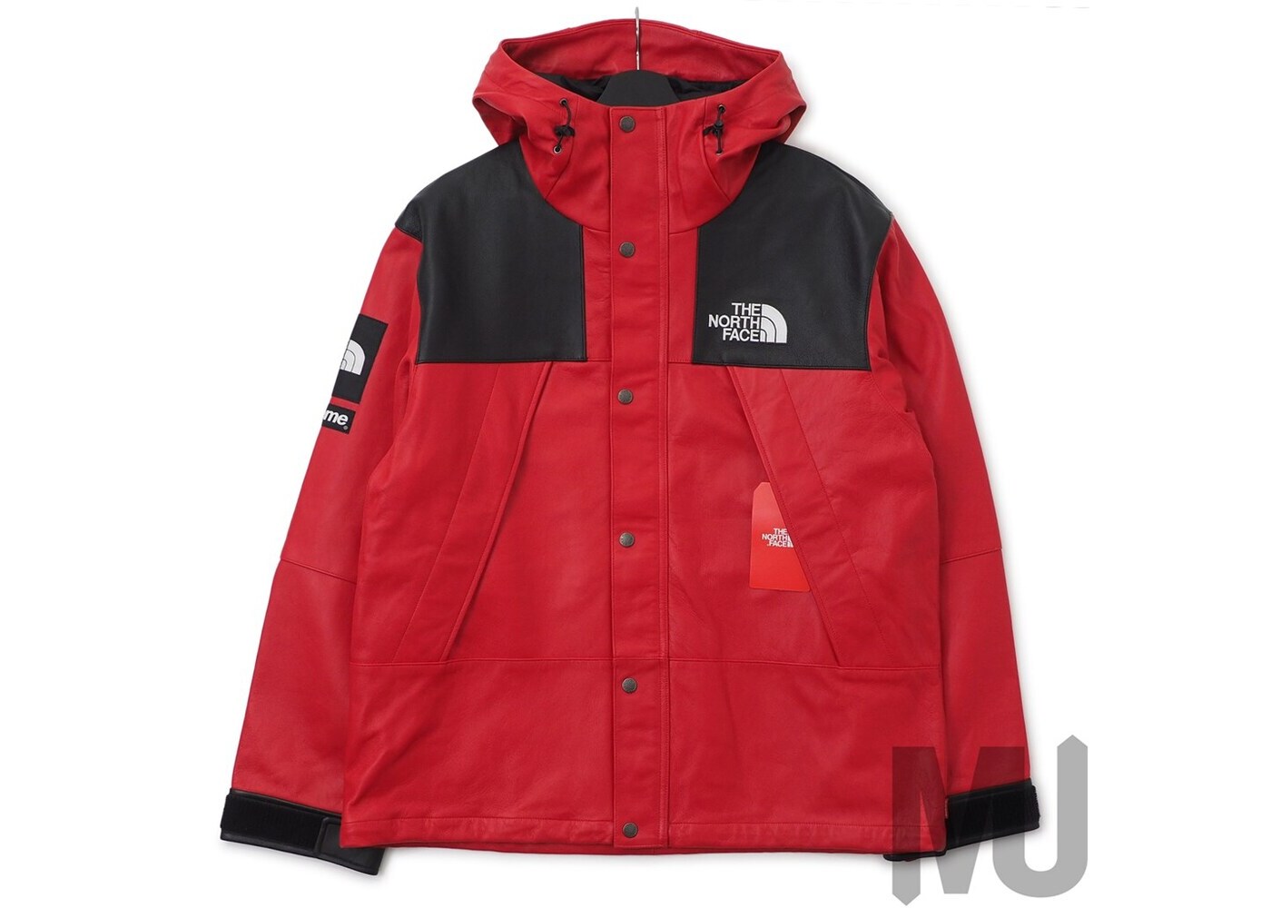 supreme north face leather jacket