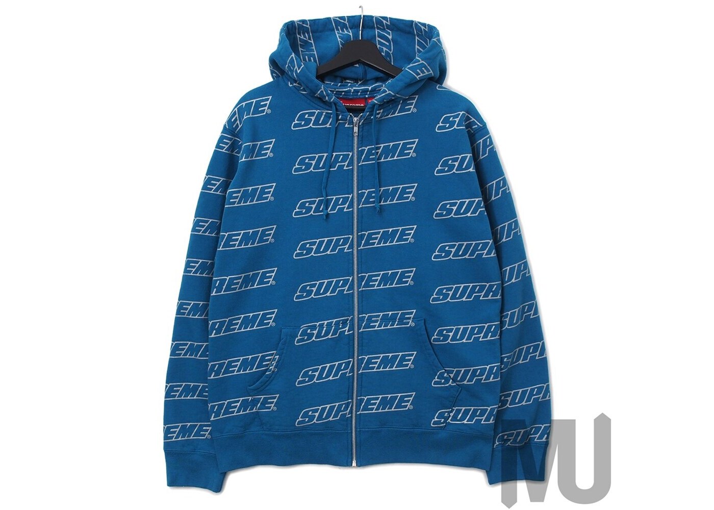包装無料 送料無料 新作 18 Supreme Repeat Zip Up Hooded Sweatshirt青 偉大な Tnnurdu Com