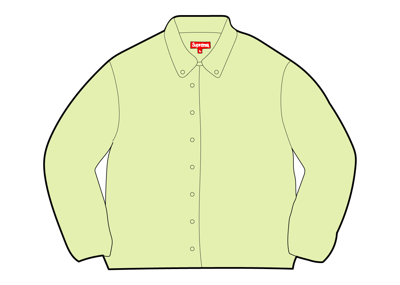 Supreme Stripe Oxford Shirt Fluorescent 